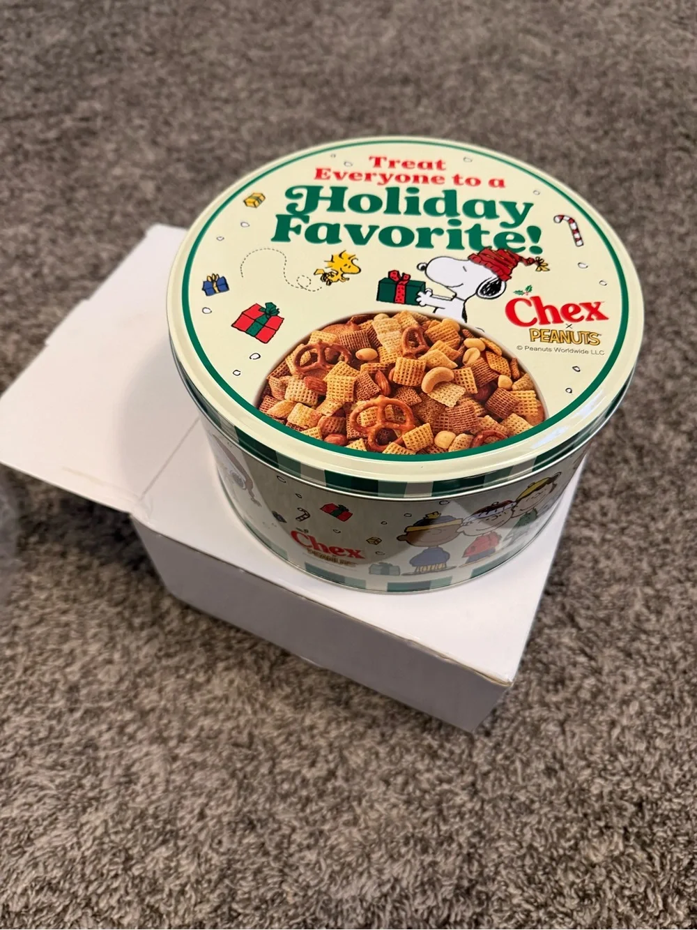 Classic Snoopy Peanuts Chex Mix Tin